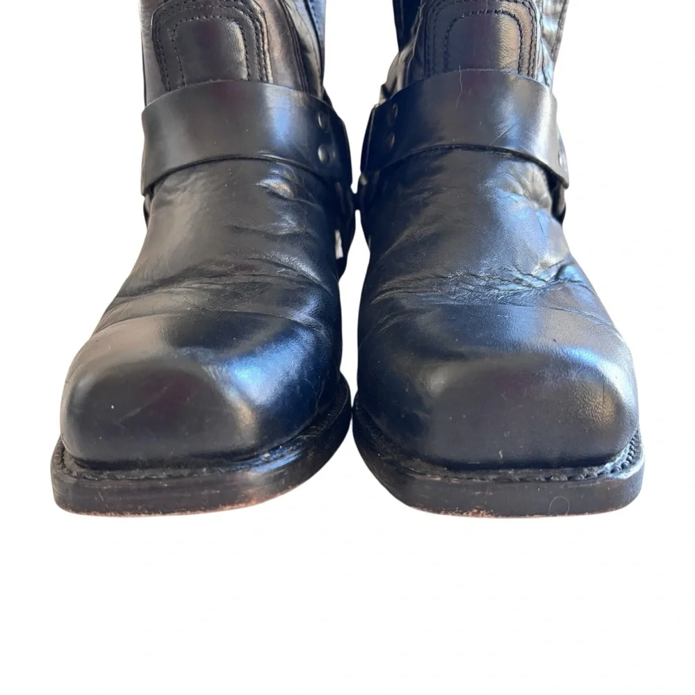 Frye 150th Anniversary USA Black Leather Flag Boots Sz 10
